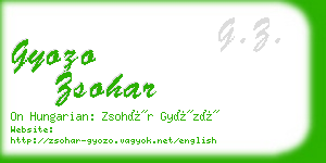 gyozo zsohar business card